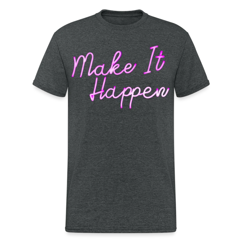 Fashion Herren Make It Happen 3D T-Shirt Rundhals Unisex Sommer Streetwear