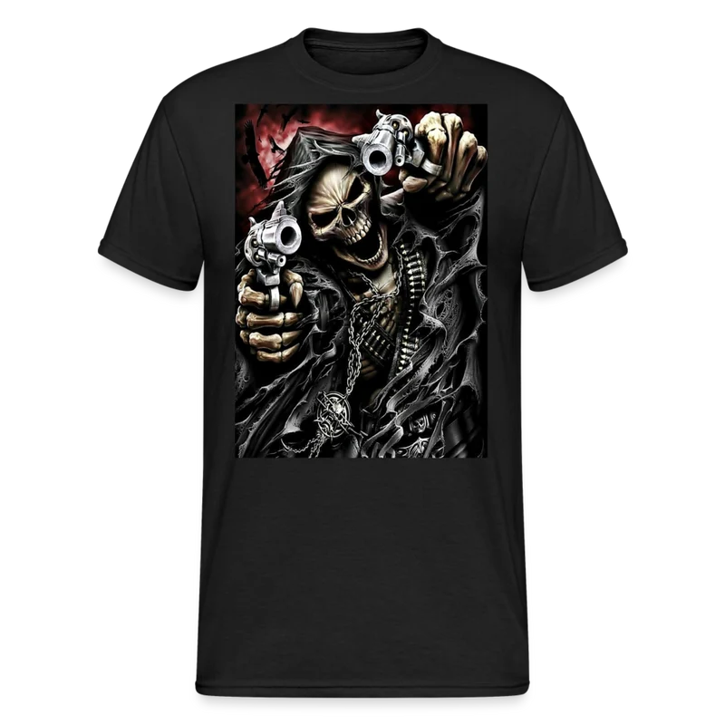 Fashion Herren Horror Skull 3D T-Shirt Rundhals Unisex Sommer Streetwear