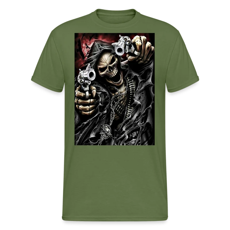 Fashion Herren Horror Skull 3D T-Shirt Rundhals Unisex Sommer Streetwear
