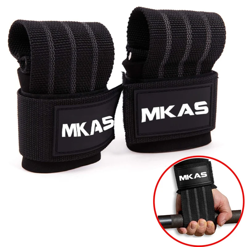 Power Lifting Straps Zughilfen gepolstert Kreuzheben Gym Fitness Herren