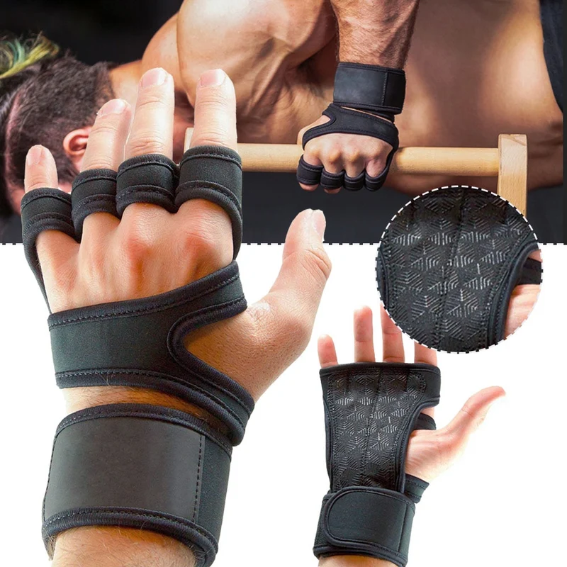 Trainingshandschuhe Leder Fitnesshandschuhe Sport Handschuhe Gym Fitness Herren