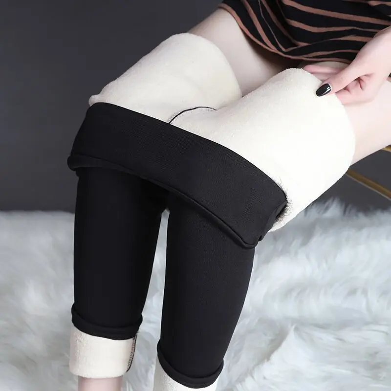 Frauen Winter Warm Thermo Hose Innenfleece Strumpfhose Blickdicht Hosen Leggins