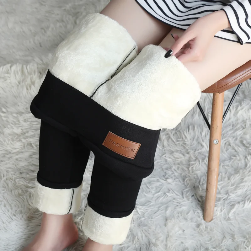 Frauen Winter Warm Thermo Hose Innenfleece Strumpfhose Blickdicht Hosen Leggins