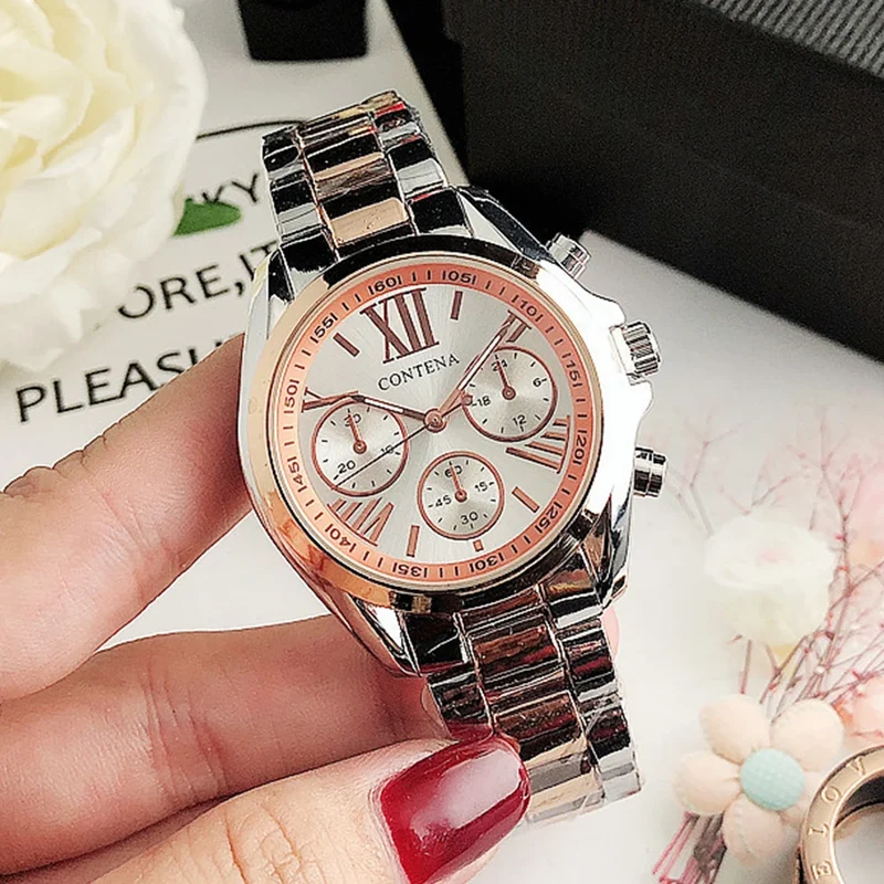 Damen Armbanduhr Fashion Luxus Quartz Armband Uhr Chronograph Business Schmuck
