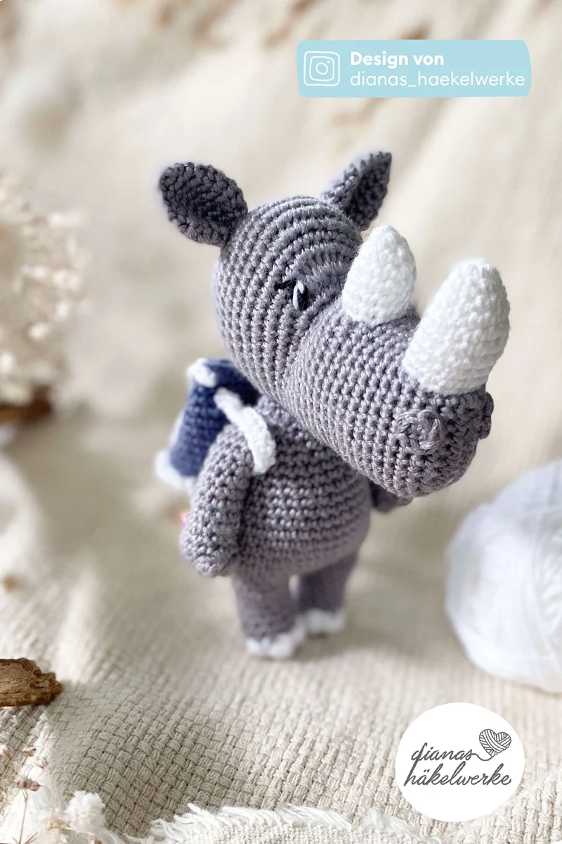 Anleitung Amigurumi Rapti das Nashorn
