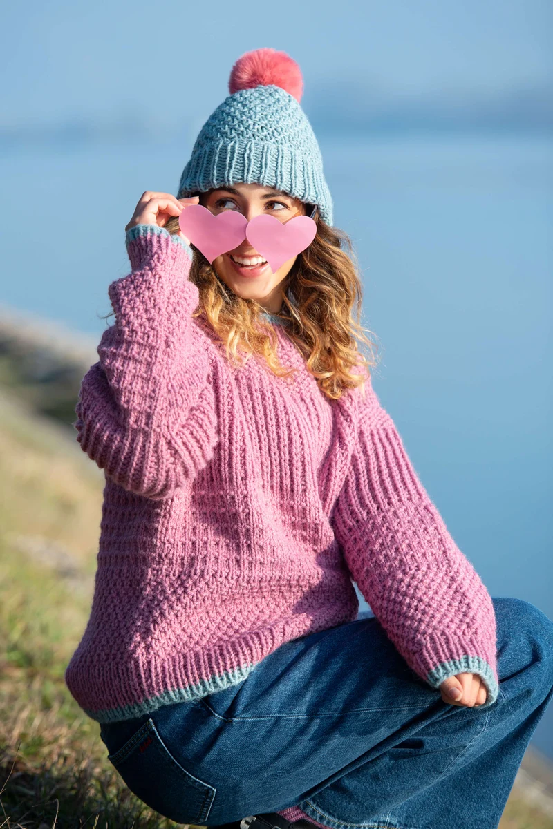 Anleitung Sylt-Pullover mit Reliefmuster