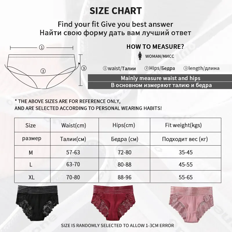 3Stk Frauen Spitze Tanga String Höschen Sexy Schlüpfer Slip Dessous Unterwäsche