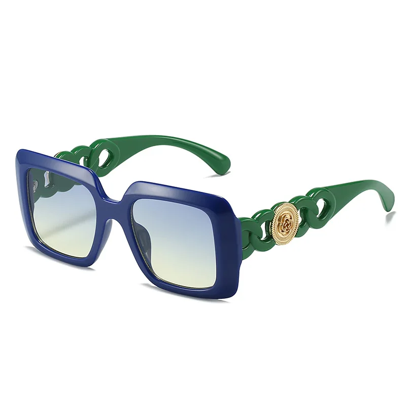 Damen Sonnenbrille Designer Luxus Brille Quadratische Gläser Vintage UV400