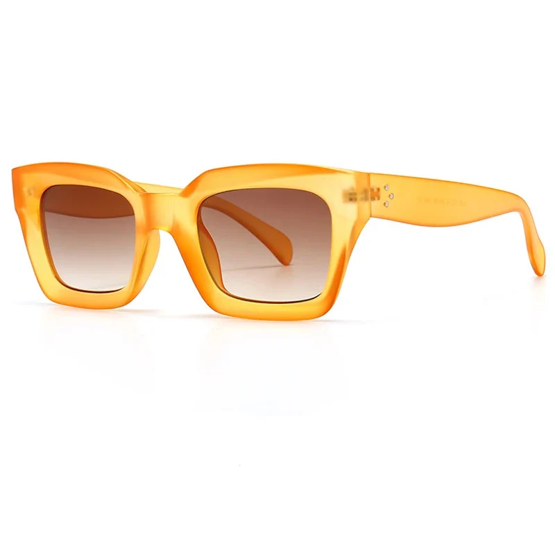 Damen Sonnenbrille Designer Luxus Brille Quadratische Gläser Vintage UV400