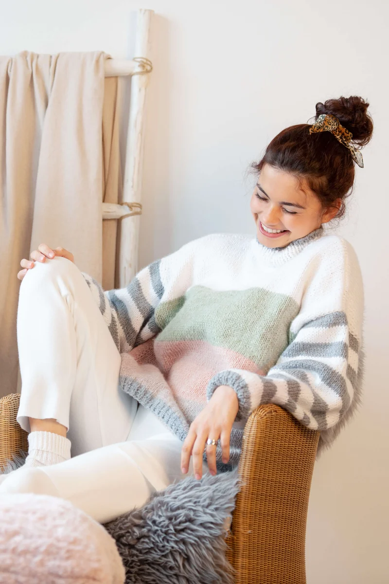 Anleitung Pulli mit Blockstreifen und Ballonärmeln
