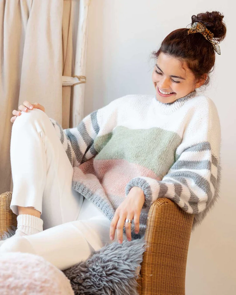 Anleitung Pulli mit Blockstreifen und Ballonärmeln