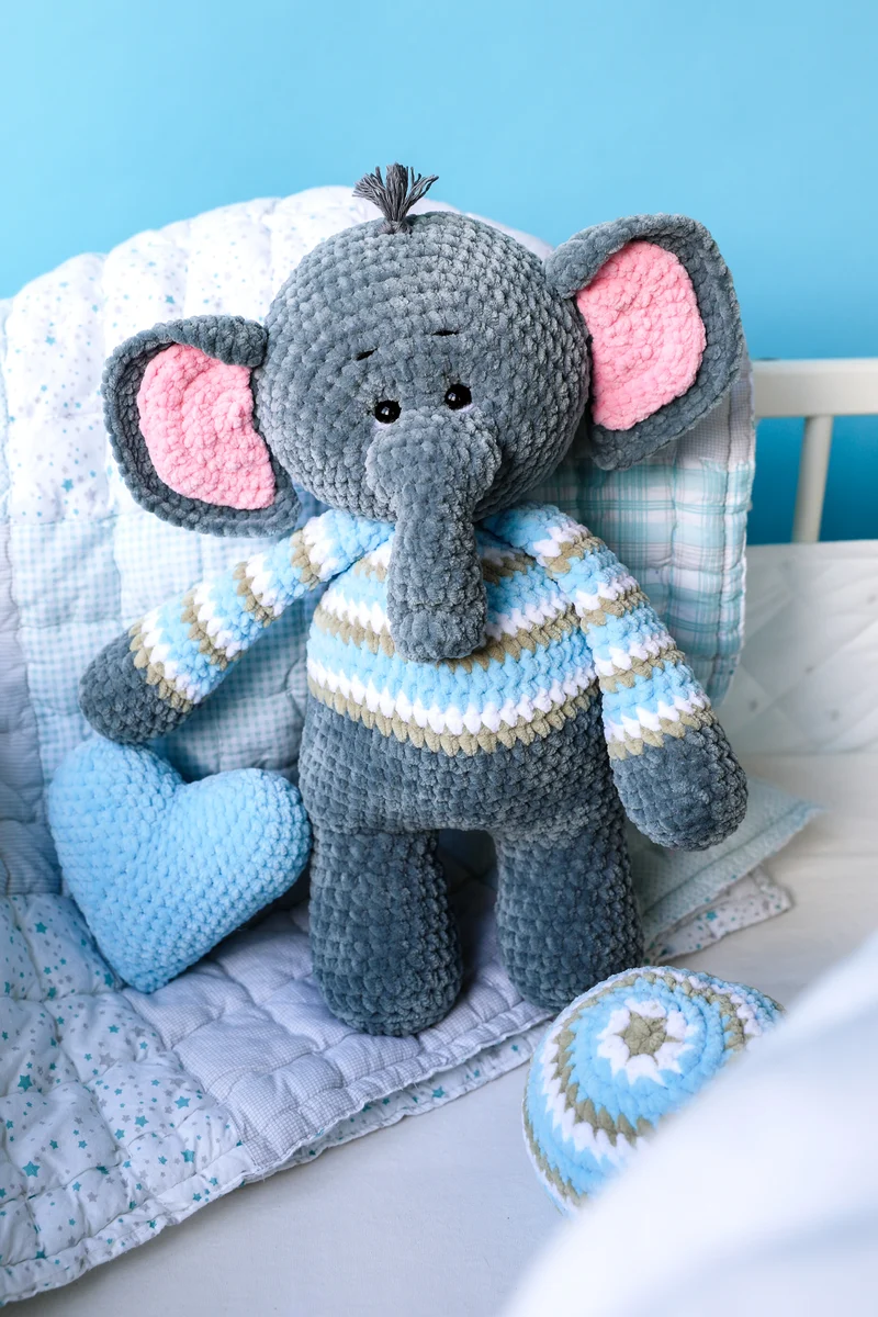 Anleitung Häkelanleitung Kuscheltier Elefant Emil