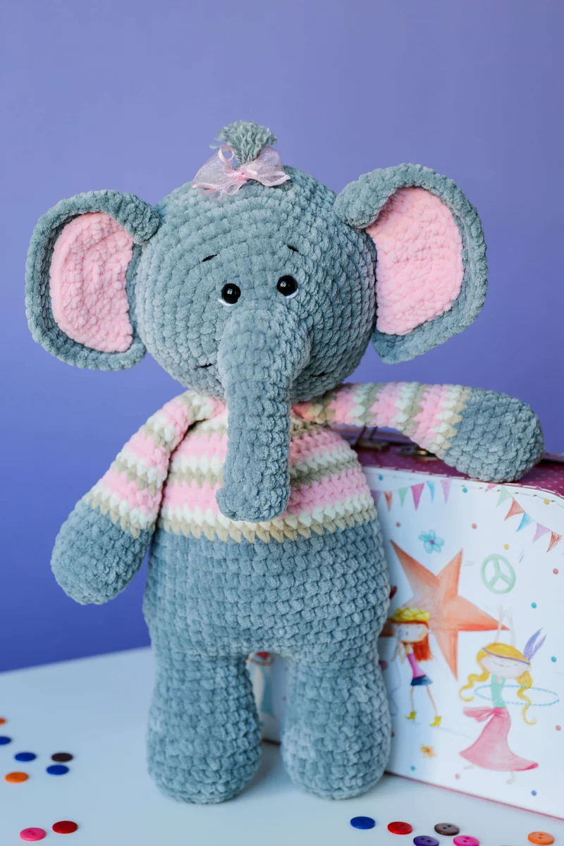 Anleitung Häkelanleitung Kuscheltier Elefant Emil