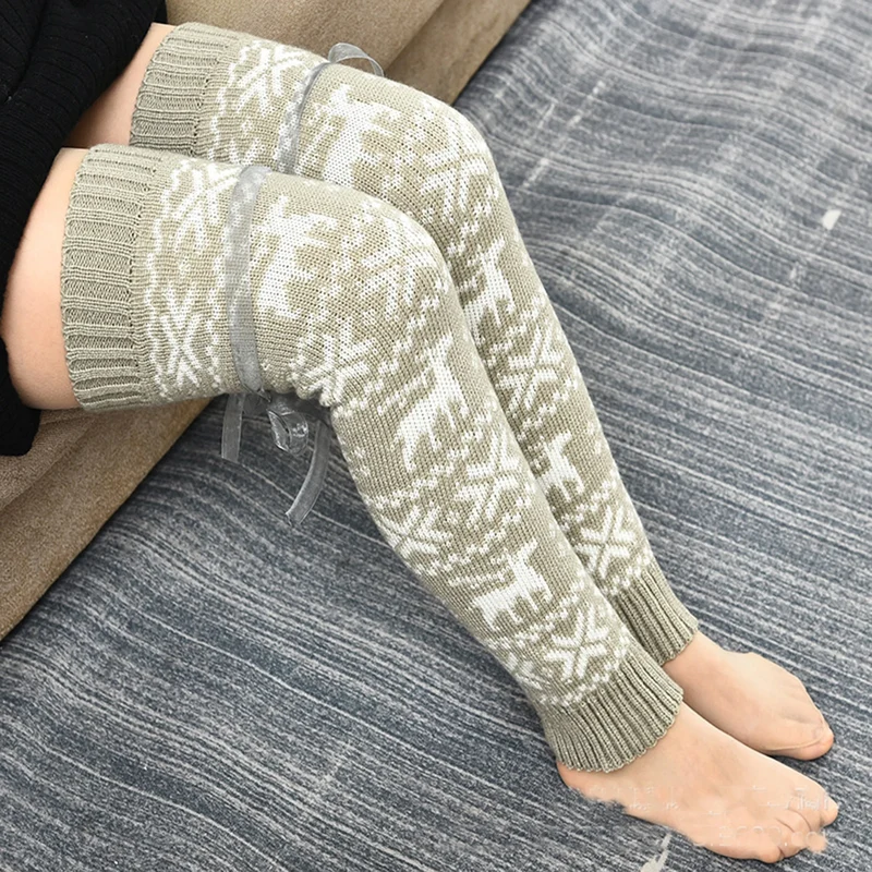 Weihnacht Stulpen Beinwärmer Beinstulpen Beinlinge Häkeln Strümpfe Overknees