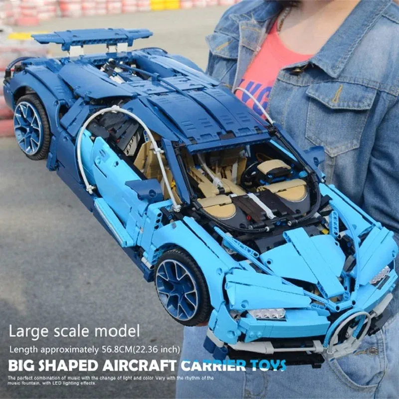 Technik Spielzeug Bugatti Modell Puzzle 2314 Teile 31CM Bausatz Kinder Geschenke