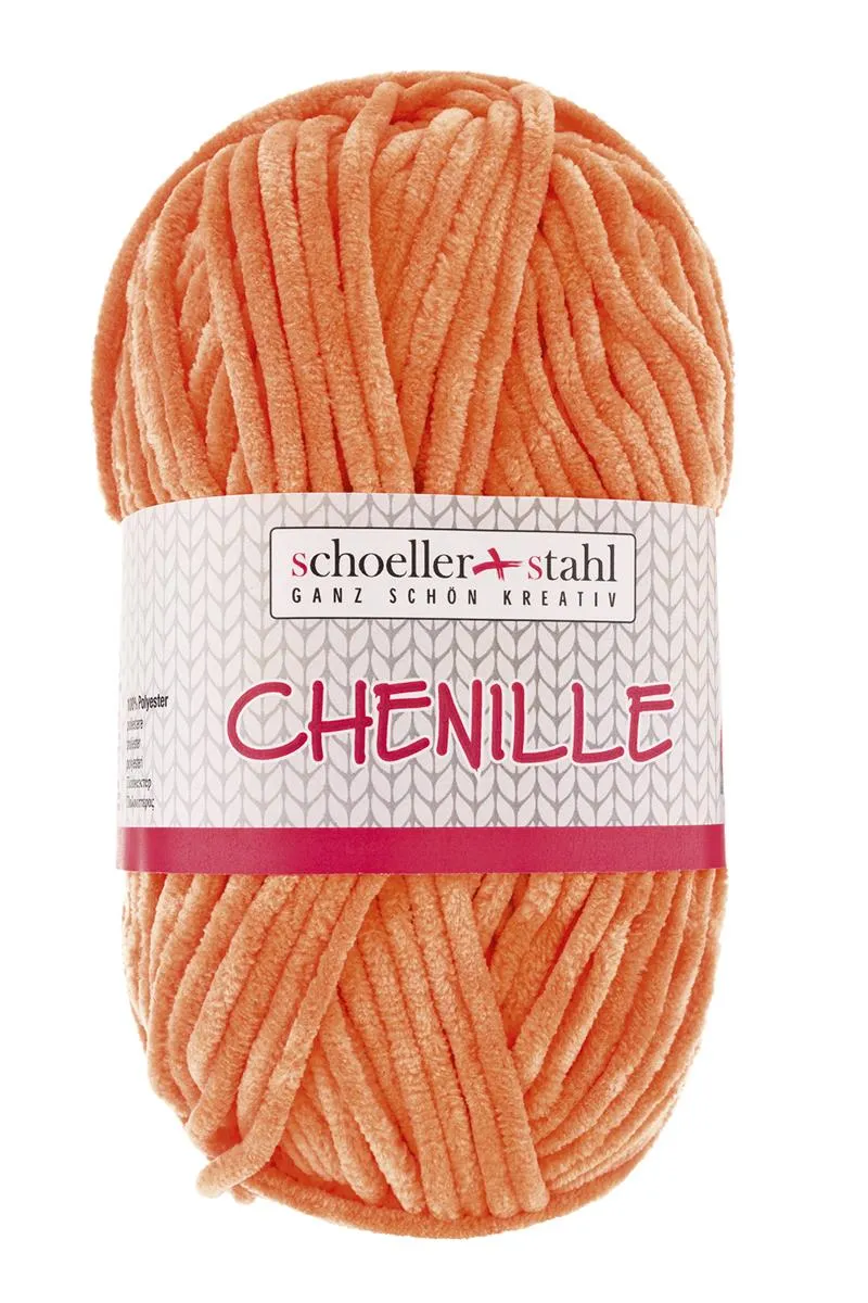 CHENILLE Wolle | 100g | Farbe 04 - Orange