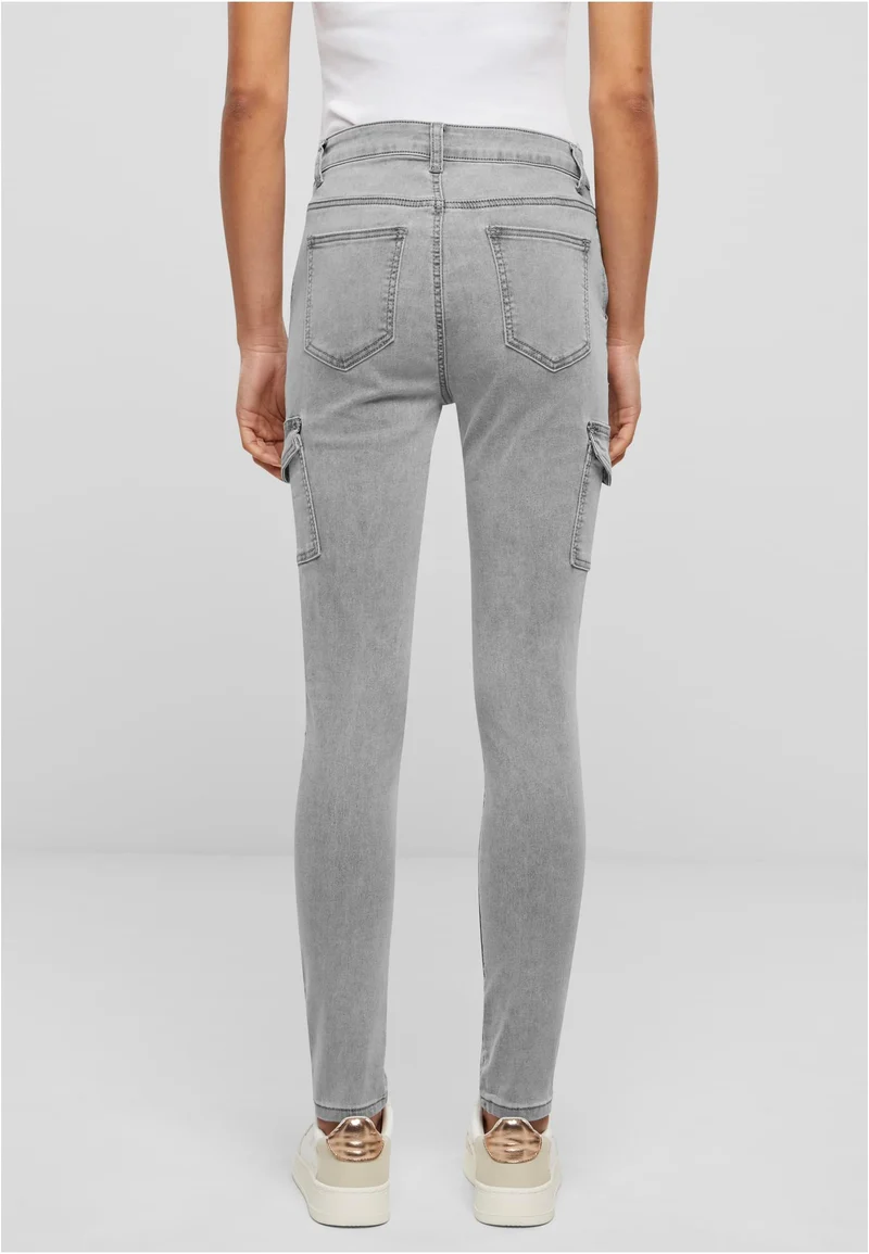 Cloud5ive Ladies High Waist Cargo Jeans