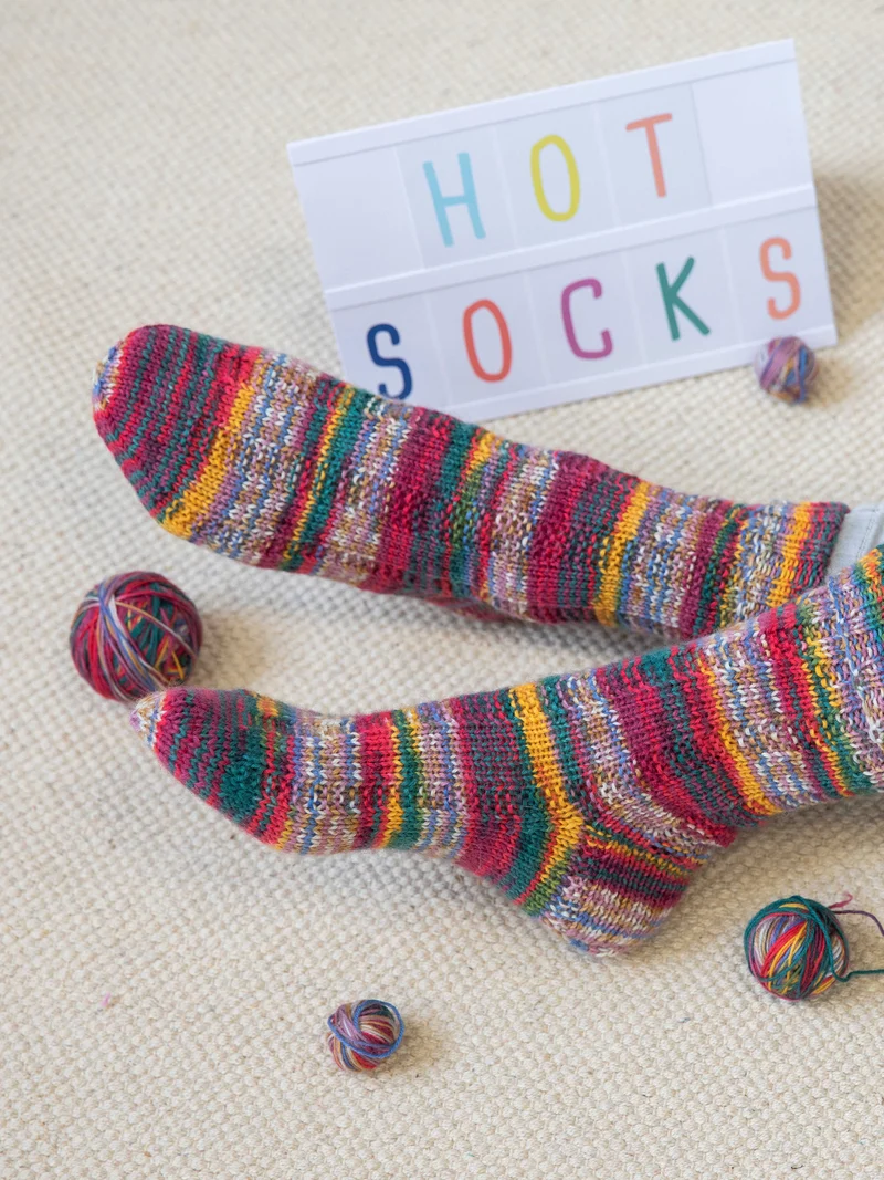 Anleitung Socken mit Krausrippen