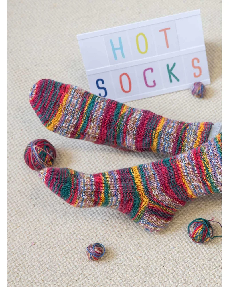Anleitung Socken mit Krausrippen