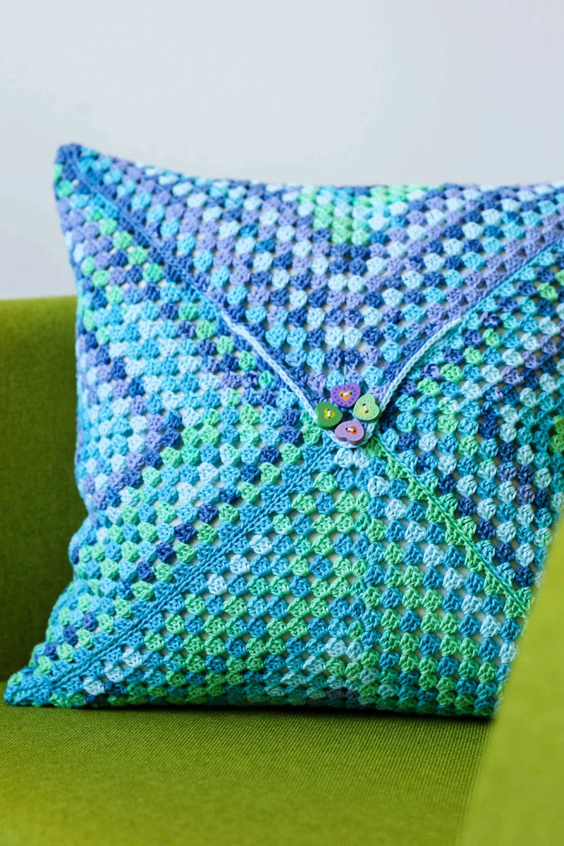 Anleitung Granny Square Kissen