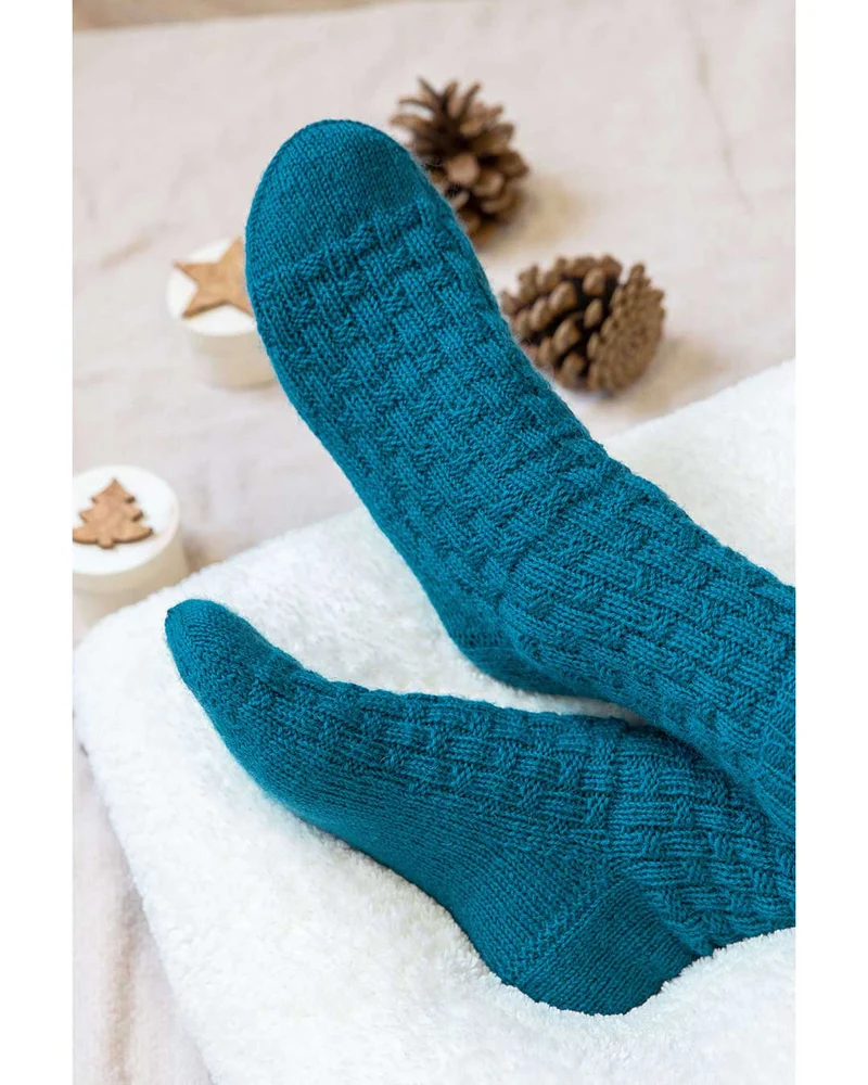 Anleitung Socken mit Flechtmuster