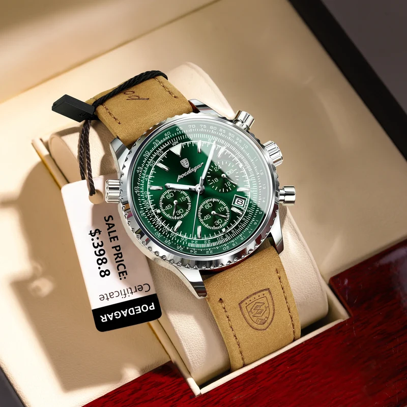 Herren Armbanduhr Digital Uhr Silber Edelstahl LED Quarzuhr Luxus Chronograph