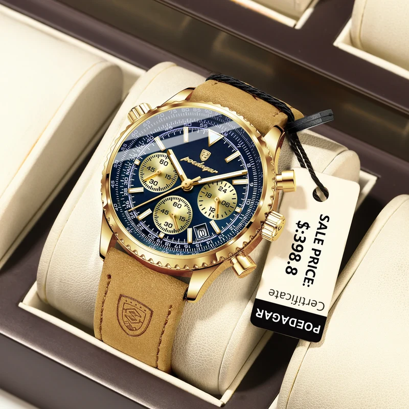 Herren Armbanduhr Digital Uhr Silber Edelstahl LED Quarzuhr Luxus Chronograph
