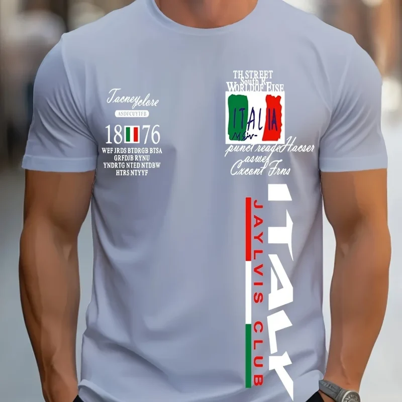 Männer T-Shirt Italien Herrenmode Sport Shirts Hemd Streetwear Spandex Tank Top