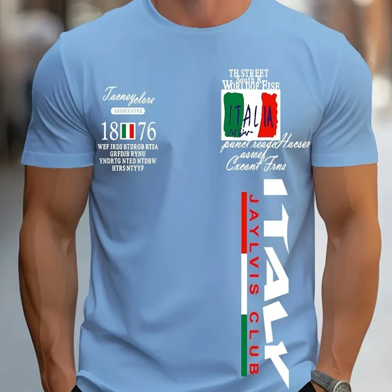 Männer T-Shirt Italien Herrenmode Sport Shirts Hemd Streetwear Spandex Tank Top