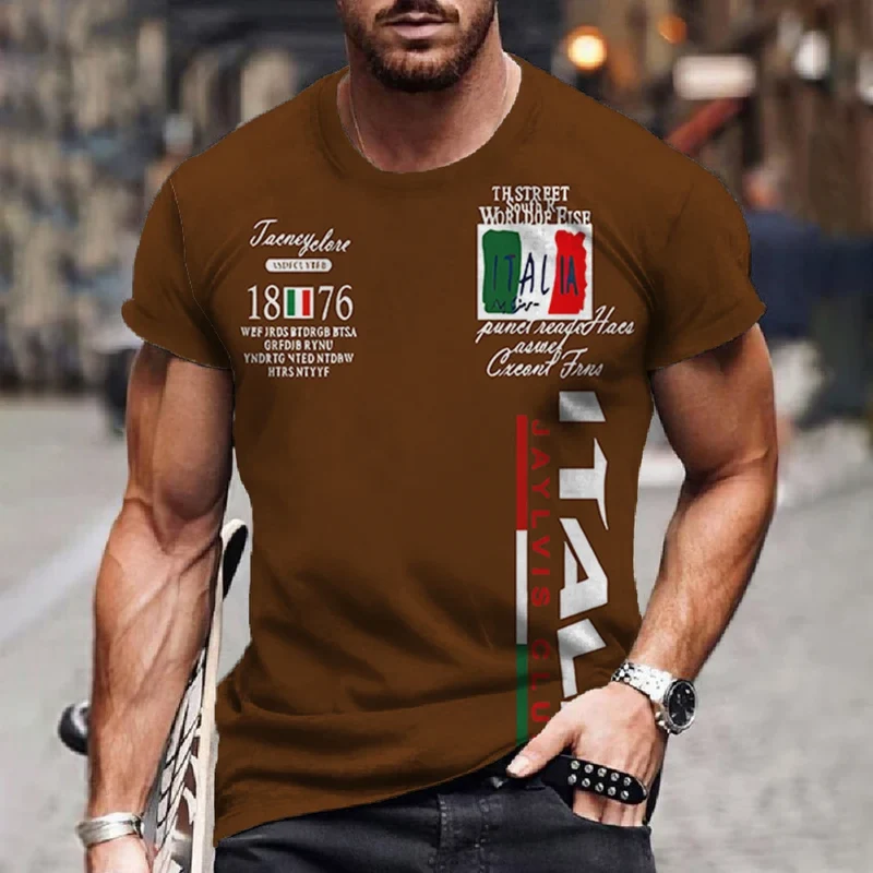 Männer T-Shirt Italien Herrenmode Sport Shirts Hemd Streetwear Spandex Tank Top
