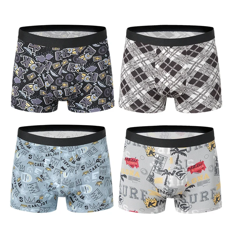 4er Pack Herren Boxershorts Unterhosen Basic Unterwäsche Boxer Shorts