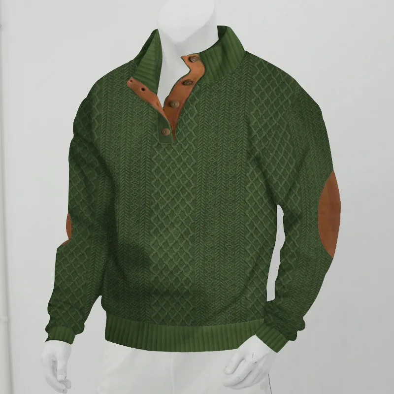 Herren Pullover Sweatshirt Troyer Pulli Sweater Stehkragen Zipper Langarmpulli