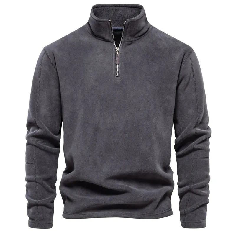 Herren Pullover Sweatshirt Troyer Pulli Sweater Stehkragen Zipper Langarmpulli