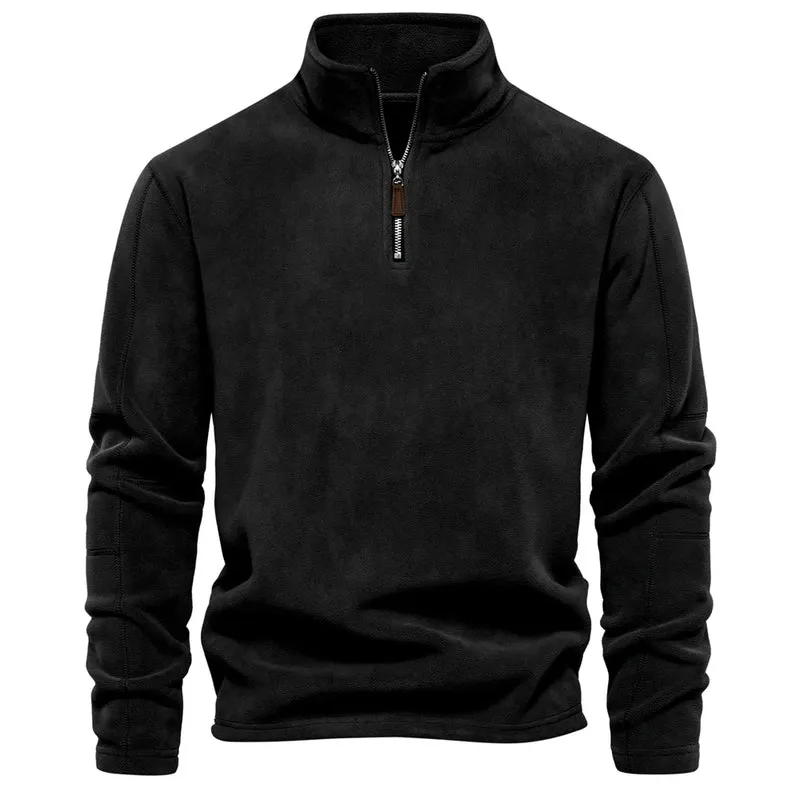 Herren Pullover Sweatshirt Troyer Pulli Sweater Stehkragen Zipper Langarmpulli