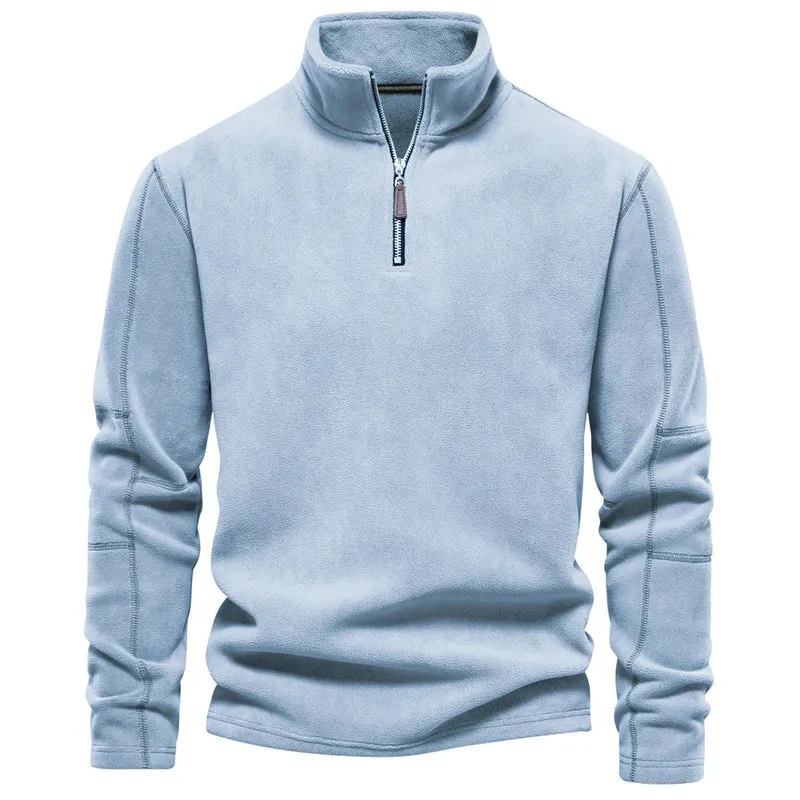 Herren Pullover Sweatshirt Troyer Pulli Sweater Stehkragen Zipper Langarmpulli