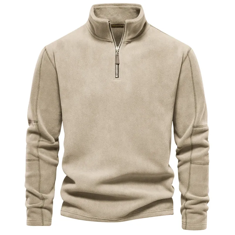 Herren Pullover Sweatshirt Troyer Pulli Sweater Stehkragen Zipper Langarmpulli