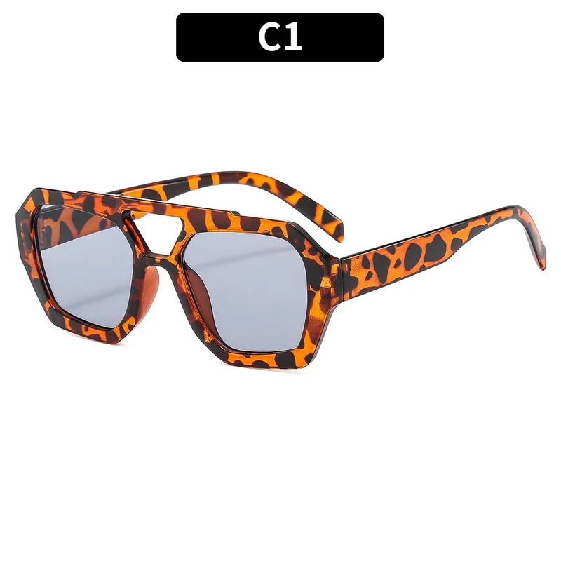 Damen Sonnenbrille Designer Luxus Brille Quadratische Übergröße Gläser Vintage