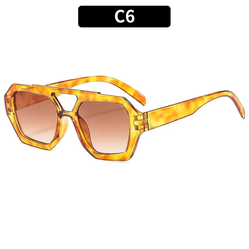 Damen Sonnenbrille Designer Luxus Brille Quadratische Übergröße Gläser Vintage
