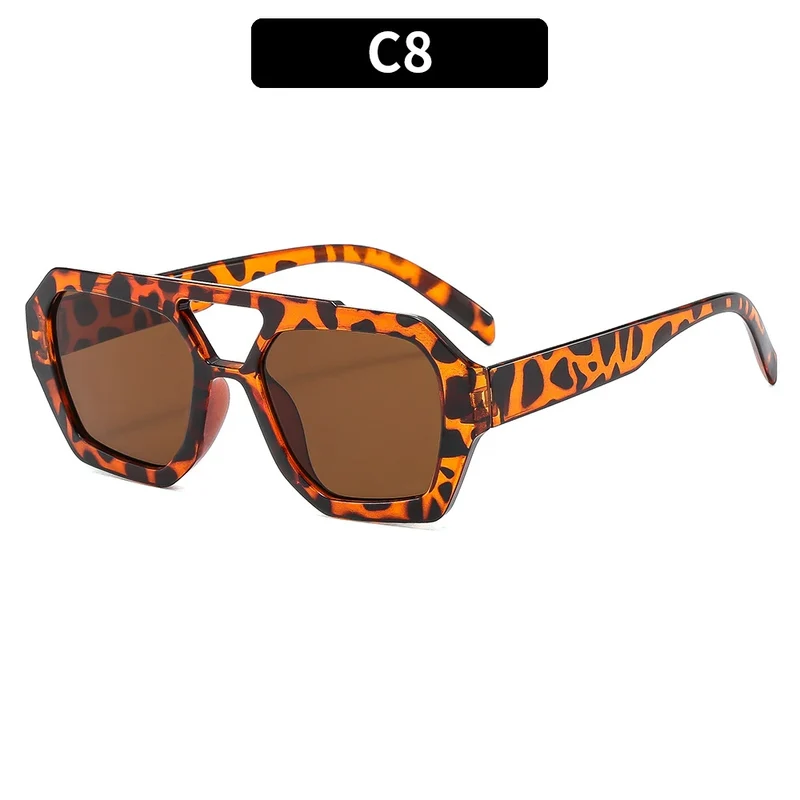 Damen Sonnenbrille Designer Luxus Brille Quadratische Übergröße Gläser Vintage