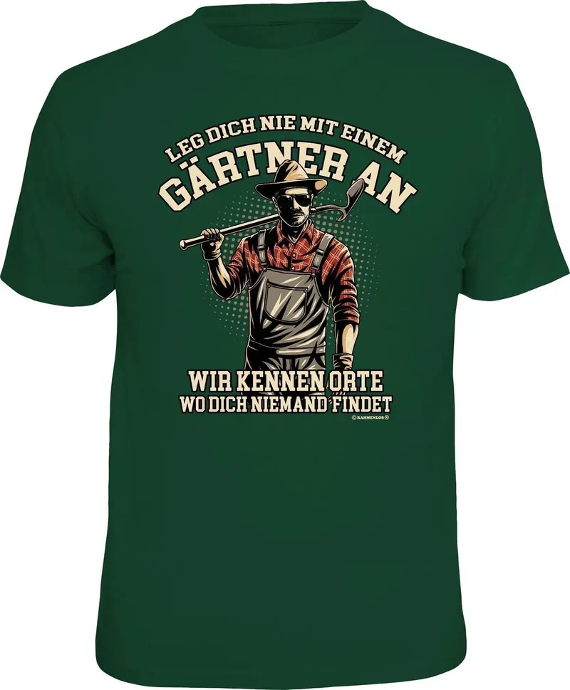 Männer T-Shirt Gärtner Herrenmode Shirts Hemd Streetwear 100% Baumwolle Tank Top