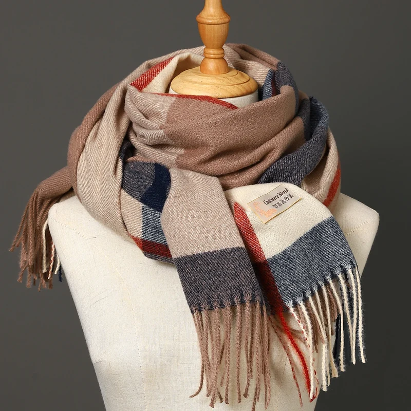 Herren Schal Winterschal Stola Schlauchschal Halstuch Wollschal Strickschal Loop