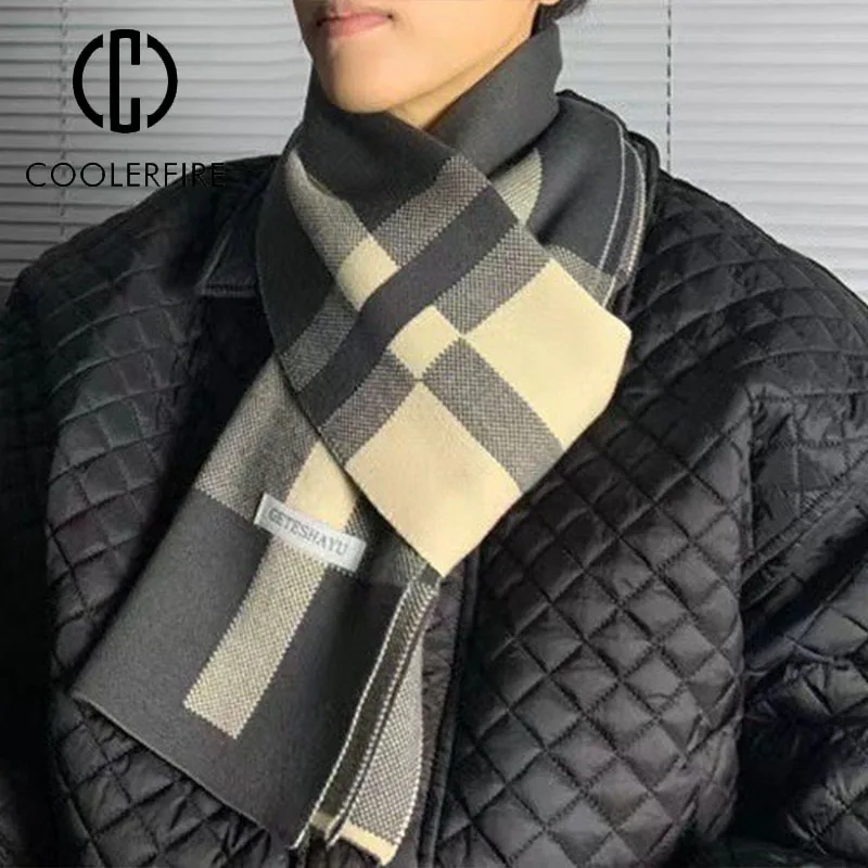 Herren Schal Winterschal Stola Schlauchschal Halstuch Wollschal Strickschal Loop