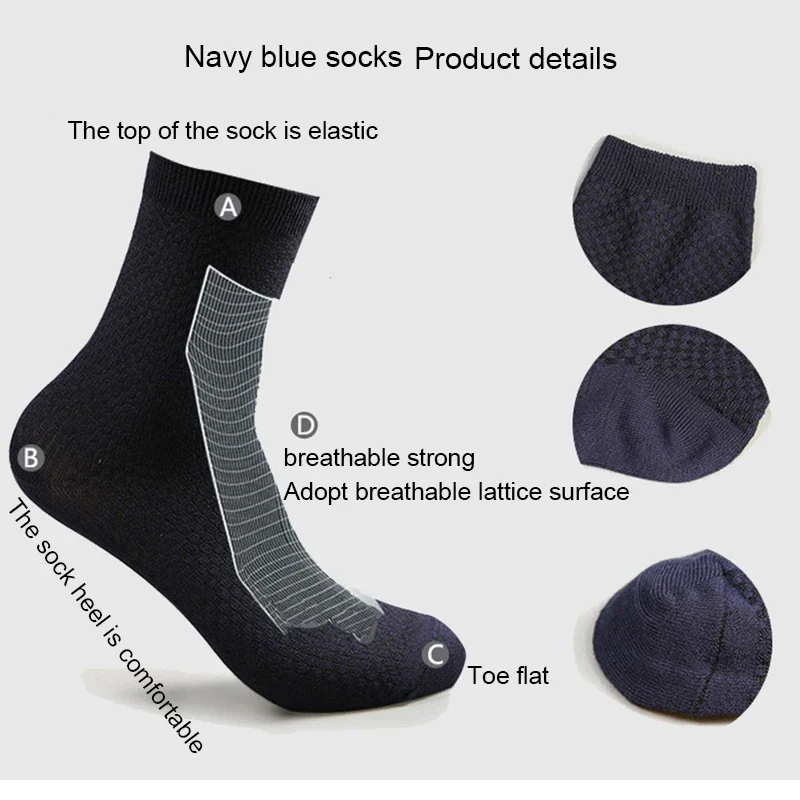 10 Paar Herren Business Socken aus Bambusfaser Atmungsaktives Größe 38-45