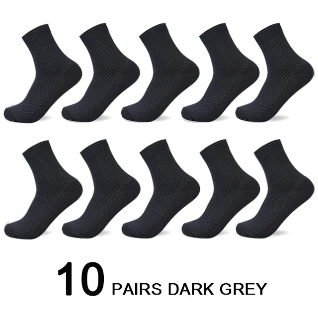 10 Paar Herren Business Socken aus Bambusfaser Atmungsaktives Größe 38-45
