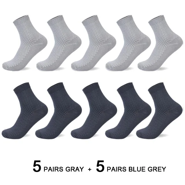 10 Paar Herren Business Socken aus Bambusfaser Atmungsaktives Größe 38-45