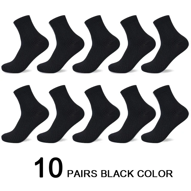 10 Paar Herren Business Socken aus Bambusfaser Atmungsaktives Größe 38-45