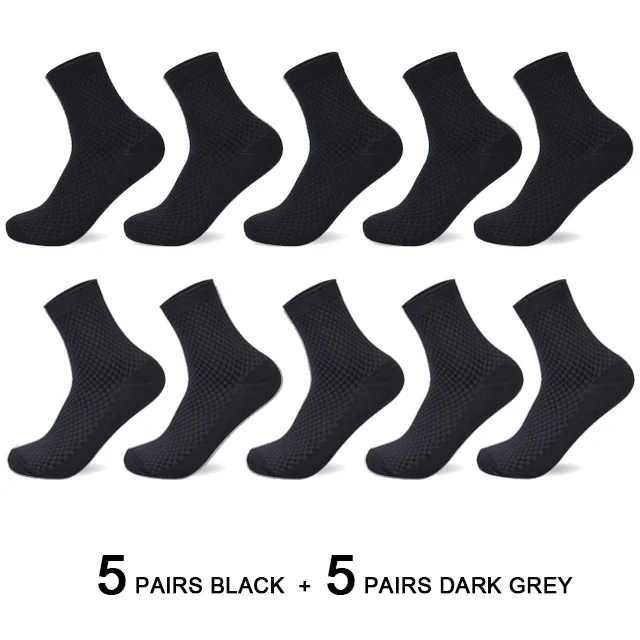 10 Paar Herren Business Socken aus Bambusfaser Atmungsaktives Größe 38-45