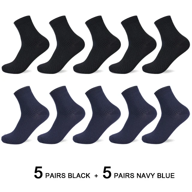10 Paar Herren Business Socken aus Bambusfaser Atmungsaktives Größe 38-45
