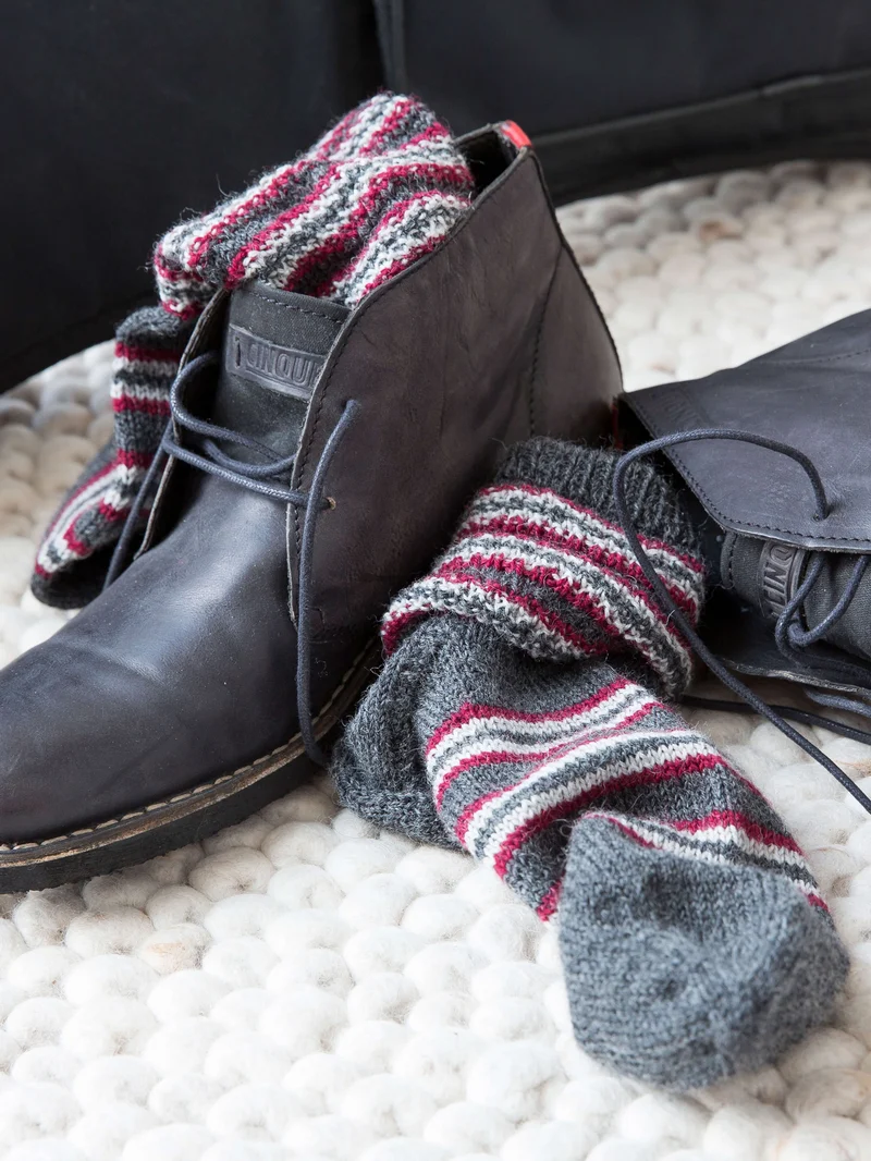 Anleitung Herrensocken mit Streifen