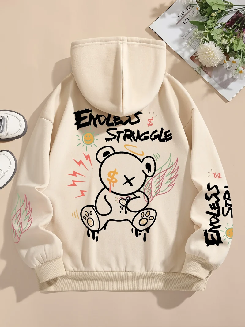 Damen Kapuzenpullover Sweatshirt Hoodie Pulli Kapuzenpulli Streetwear Pullover